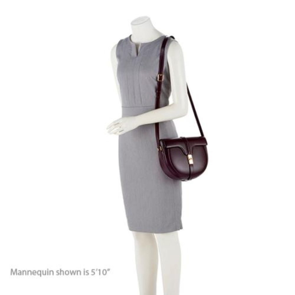 SOLD Celine Burgundy Leather Besace 16 Crossbody - Picture 9 of 10